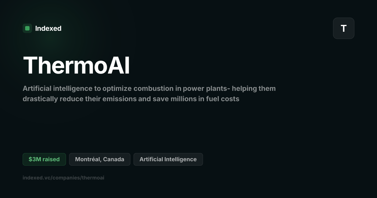 ThermoAI Funding: $2.6M | Indexed.vc