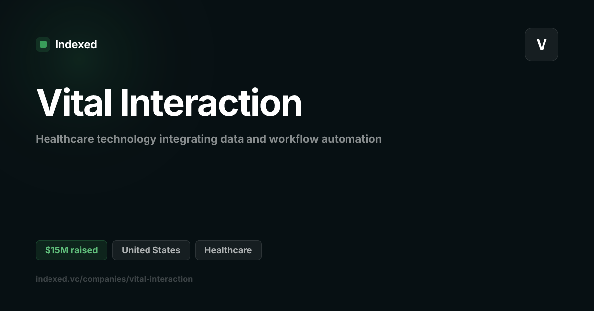 Vital Interaction Funding: $15.0M | Indexed.vc