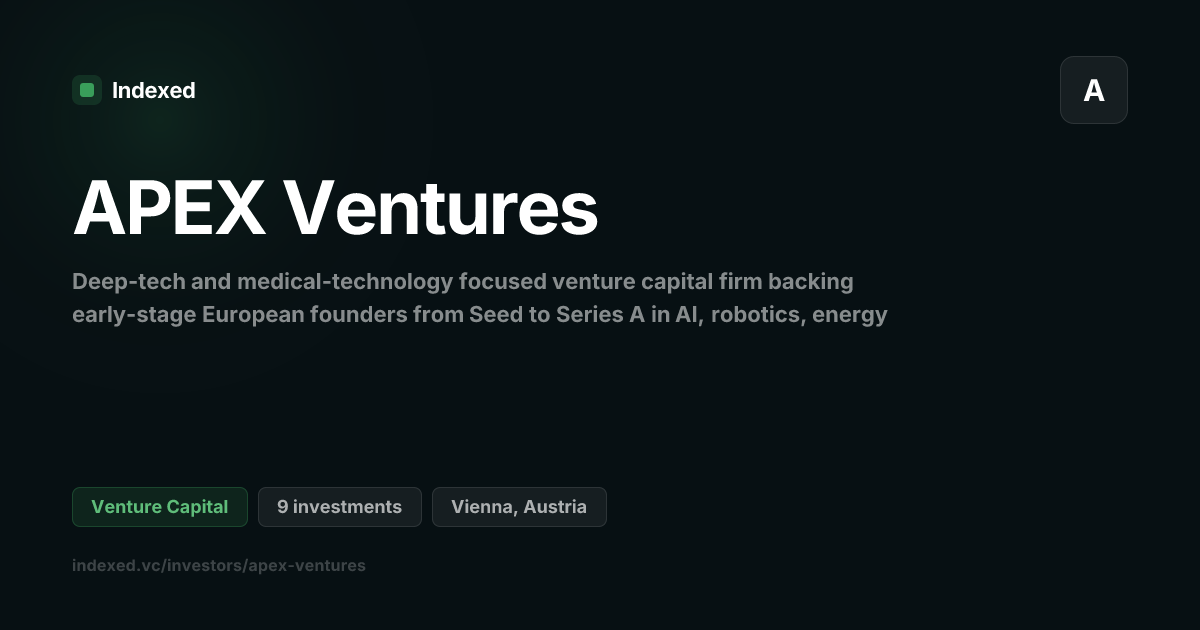APEX Ventures Portfolio: 9 Investments | Indexed.vc