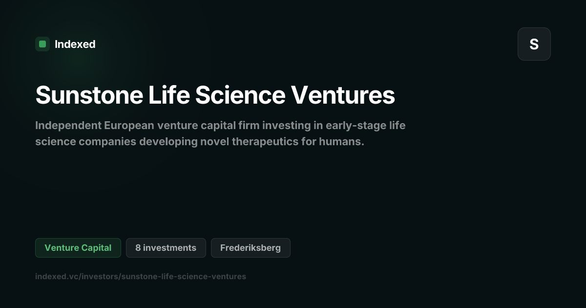 Sunstone Life Science Ventures Portfolio: 8 Investments | Indexed.vc